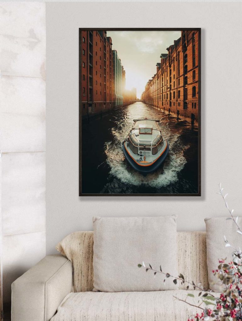 tombaenre-wandbild-wohndeko-kunstdruck-hamburg-bilder-poster-alu-verbund-speicherstadt-bootsfahrt-4