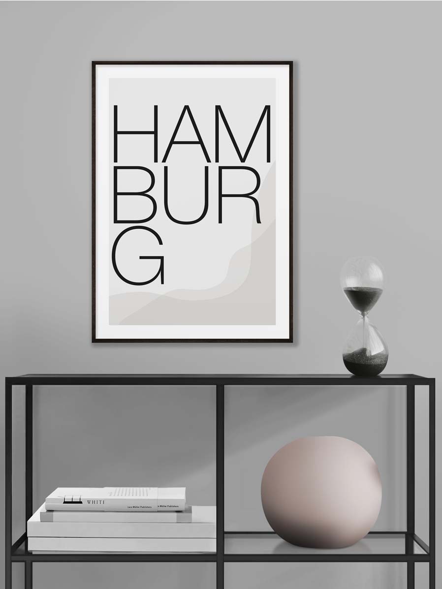 Hamburg Poster als Digitaler Print zum selbst ausdrucken