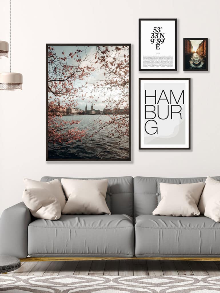 Premium Poster Set Frühling in Hamburg 5 Poster für dein Zuhause