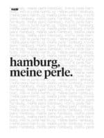Hamburg Poster Set "Schwarz-Weiß" Motiv: Hamburg, meine Perle (Typografie)