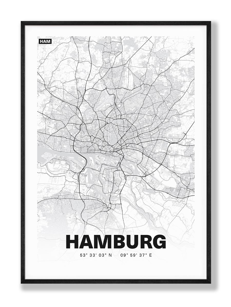 hamburg stadtplan poster stadtkarte bild-4