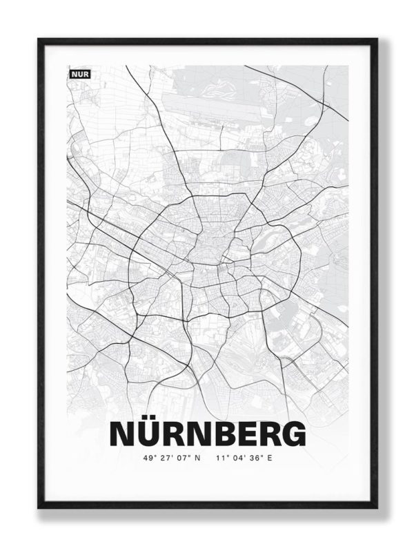stadtplan nürnberg poster stadtkarte bild-4